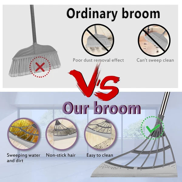 BowLift | Squeeze Silicone Broom Sweeping Water and Pet Hair