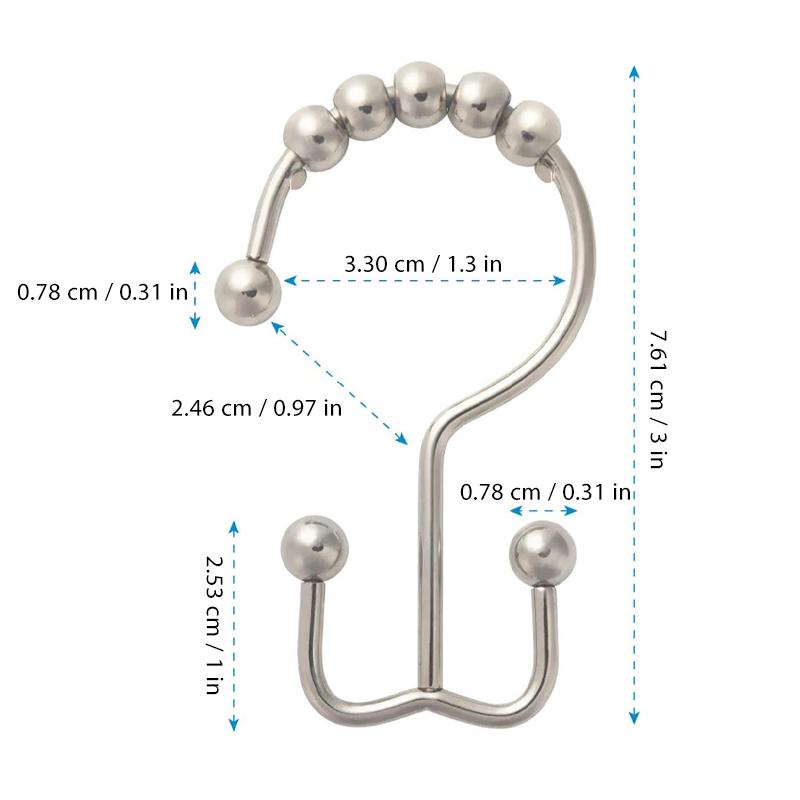 BowLift | Stainless Steel Shower Curtain Hooks