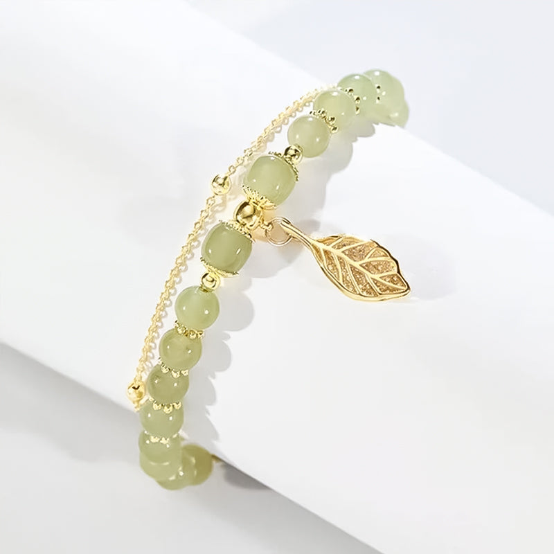 BowLift | Hetian Jade Bracelet with Leaf