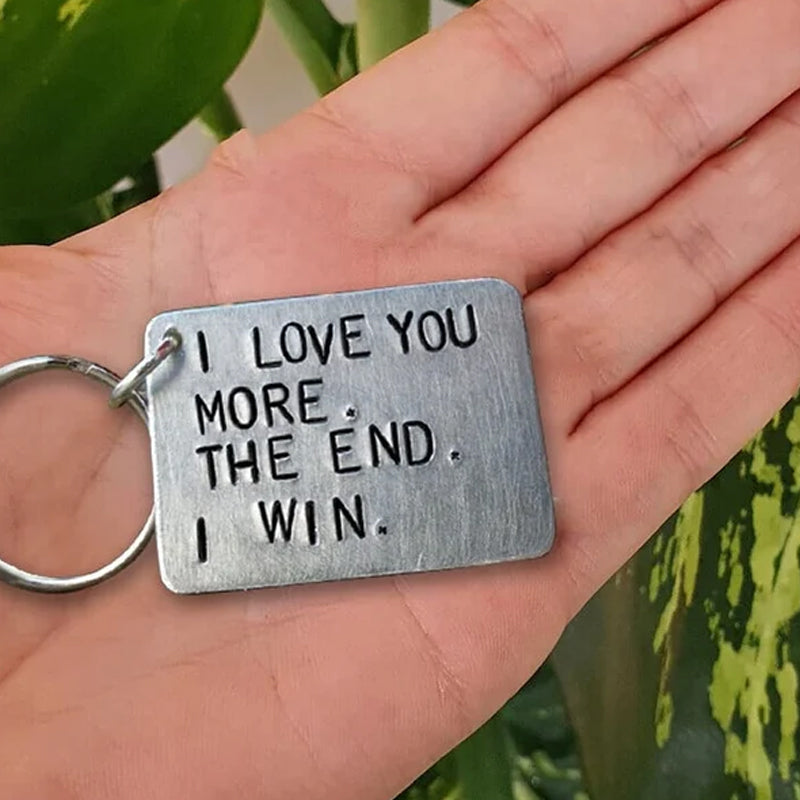BowLift | "I love you more The end I win" Funny keychain