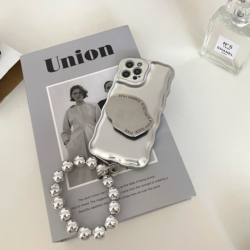 BowLift | Matte Silver Ball Bracelet Air Cushion Case for iPhone