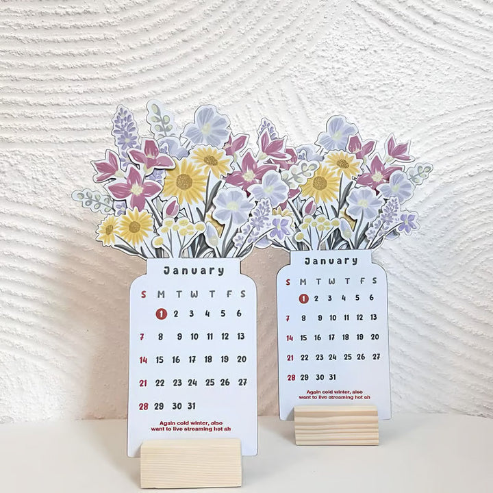 BowLift | 2025 Bloomy Flowers Desk Calendar