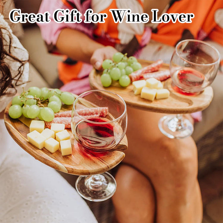 BowLift | Appetizer Plate with Wine Glass Holder