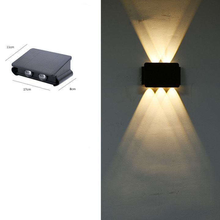 BowLift | Modern LED outdoor wall light with up & down light – Waterproof wall lamp for house facade and entrance area