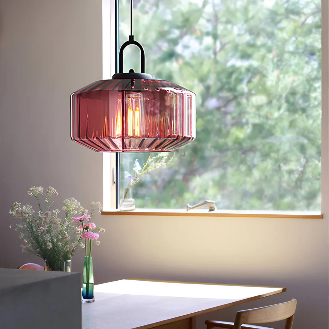 BowLift | Retro Colored Glass Pendant Lamp