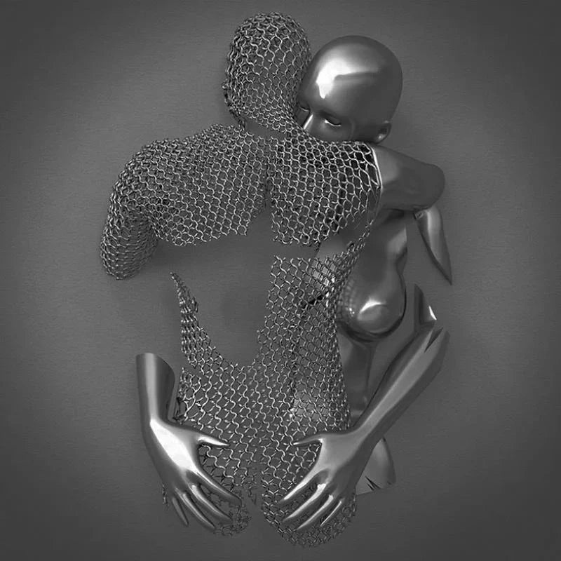 BowLift | Love Canvas with Elegant Metal Figure in Modern Design