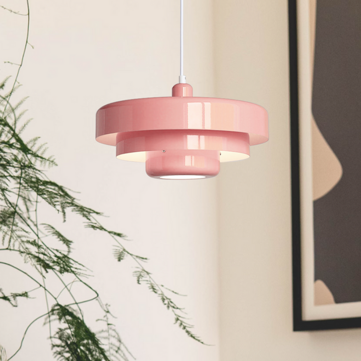 BowLift | Vintage Italian Pendant Light – Elegant Orange & Green Hanging Light for Modern Homes