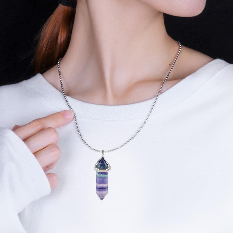 BowLift | Rainbow Fluorite Pendant Necklace