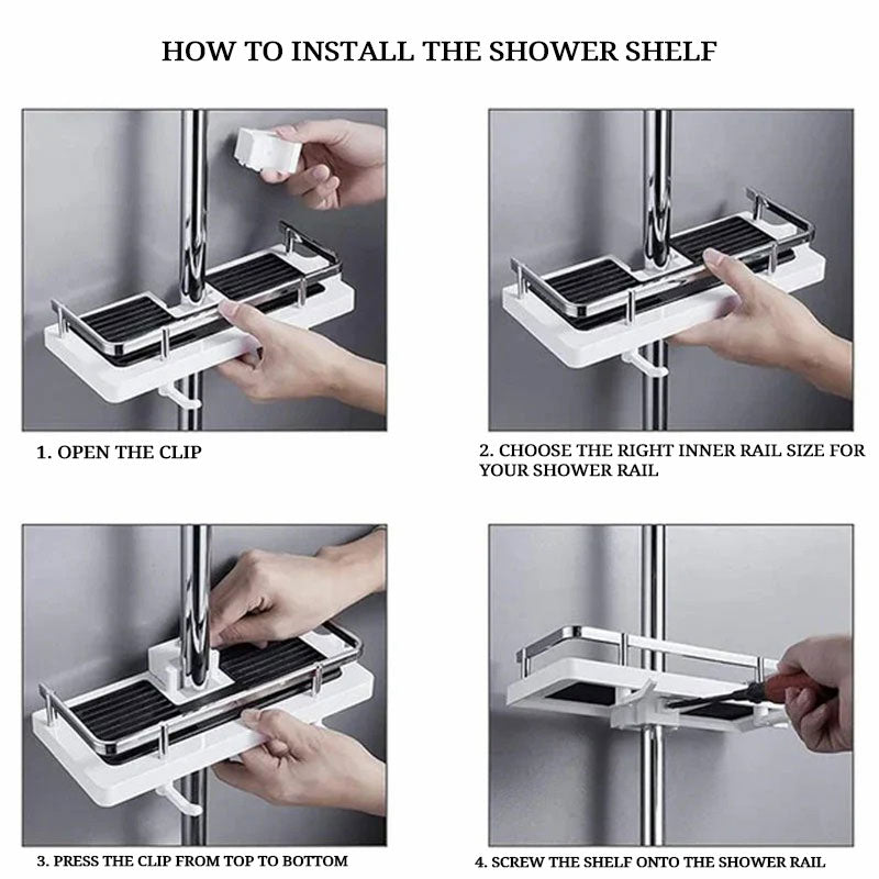 BowLift | Shower rod storage rack