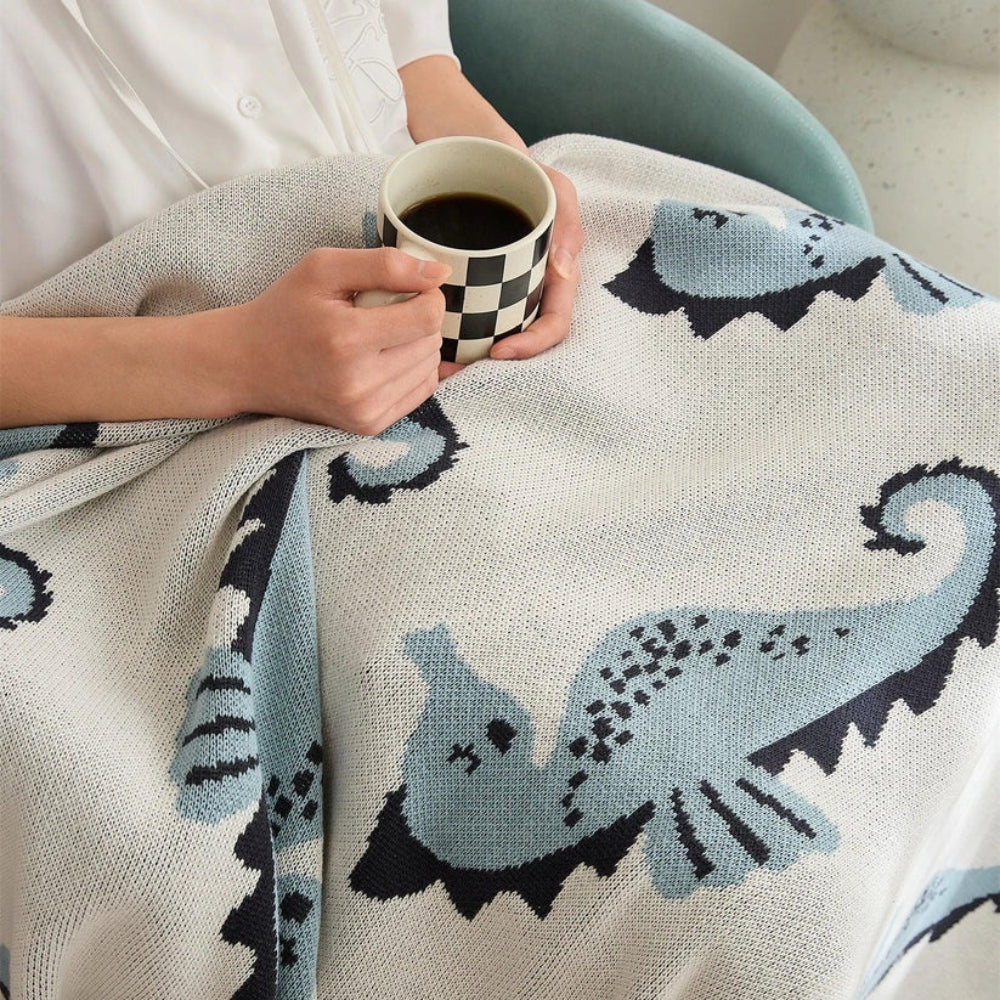 BowLift | Nautical Seahorse Throw Blanket