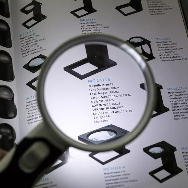 BowLift | 20X  magnifying glass with LED light
