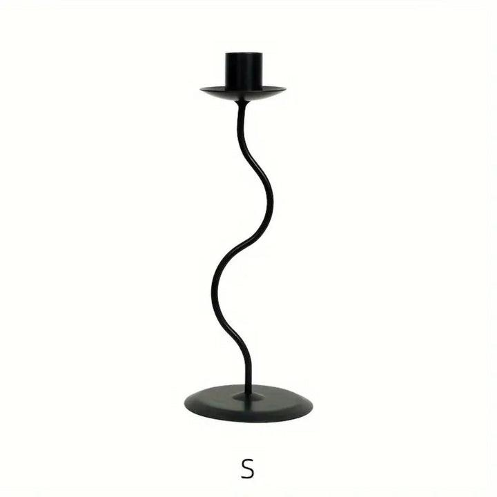 BowLift | Sculpted Wavy Iron Candle Holder