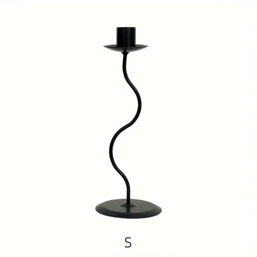 BowLift | Sculpted Wavy Iron Candle Holder