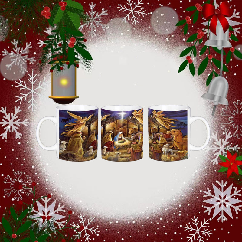 BowLift | Vintage Christmas Nativity Scene Mug