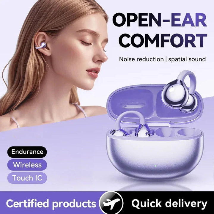 BowLift | AI Translation Open Ear Clip Bluetooth Headphone