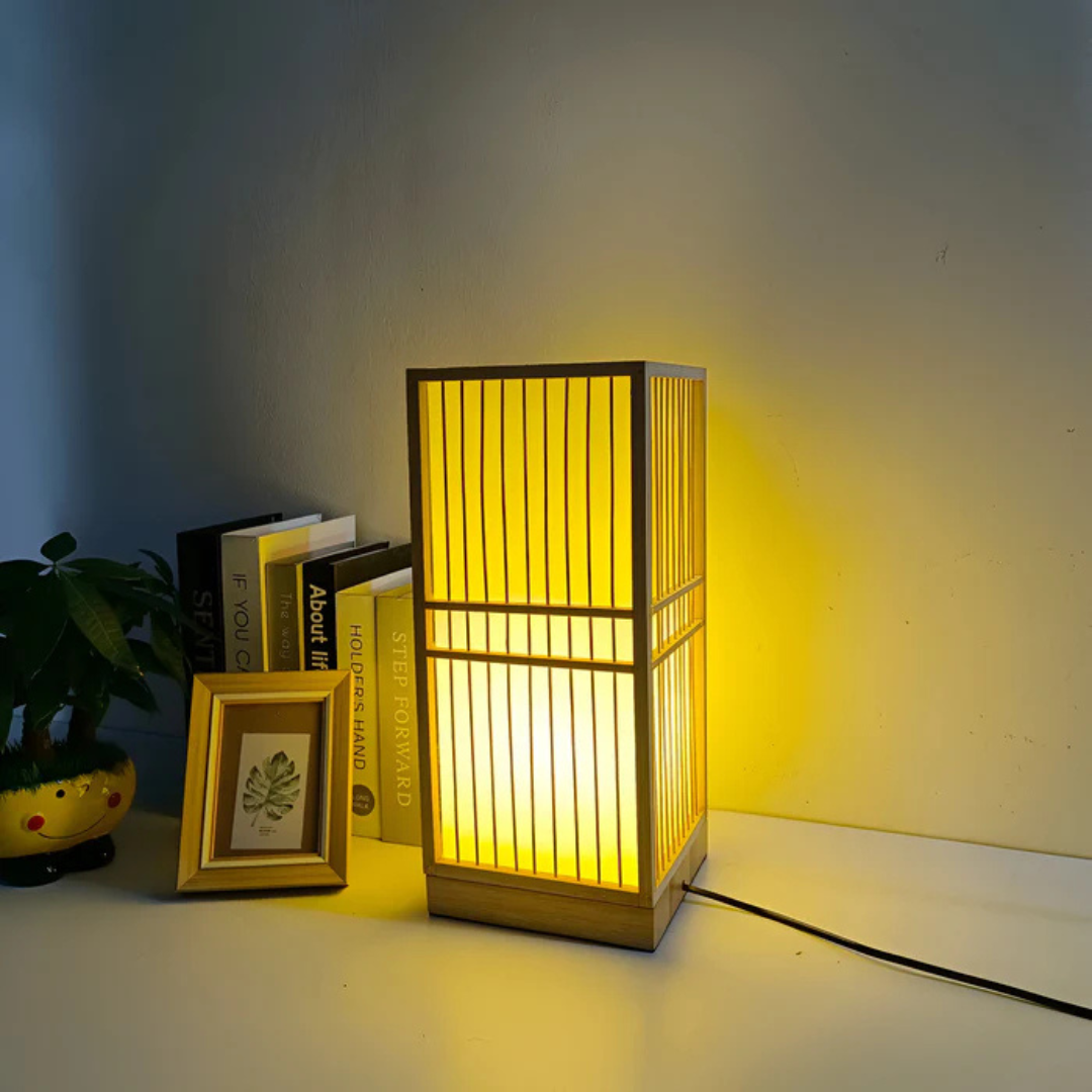 BowLift | Japanese LED Table Lamp made of Bamboo
