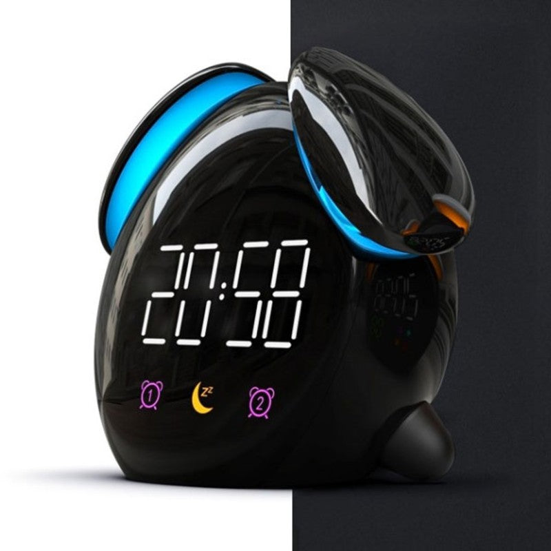 BowLift | Digital Rechargeable Alarm Clock, with Colorful Light, Night Light, Clear Time Display, Multiple Ringtones & Modes