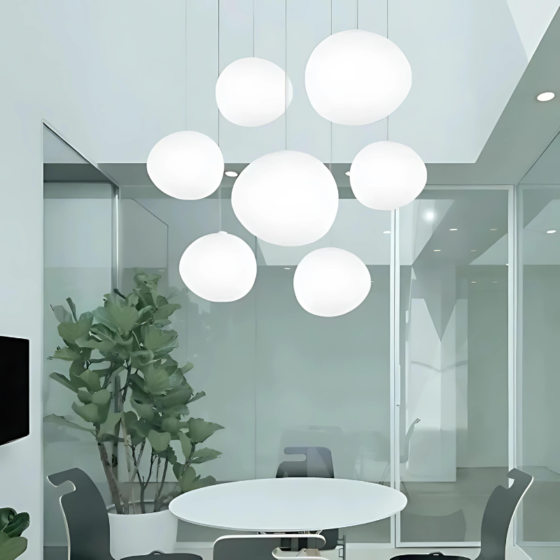 BowLift | Elegant Glass Pebble Pendant Light