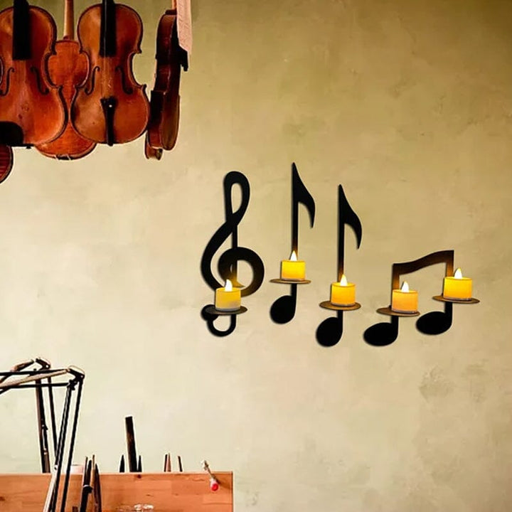 BowLift | Black Music Note Wall Lamp
