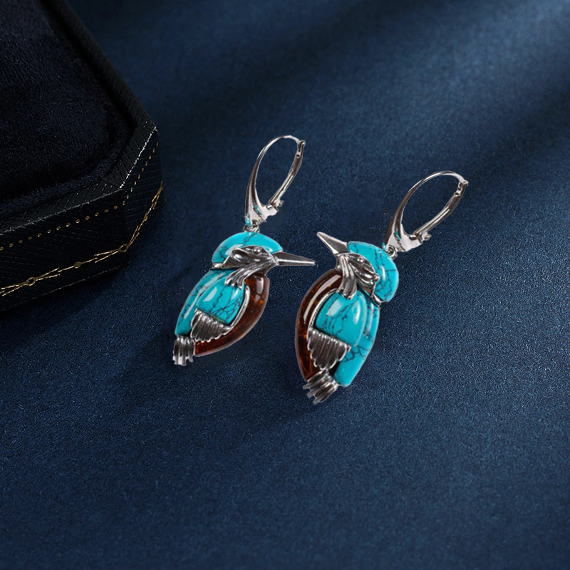 BowLift | Vintage Turquoise Bird Earrings