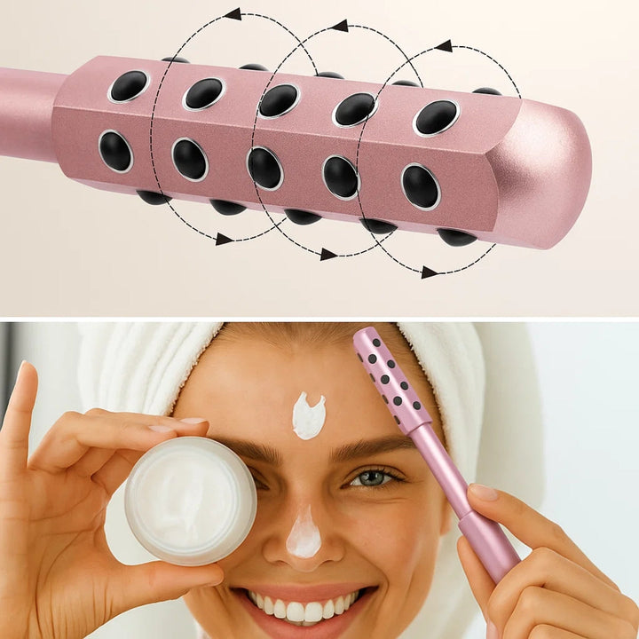 Depuff & Lift Skin – Smooth Metal Cooling Design – Boost Circulation & Glow for Cheeks Neck Face Bowlift
