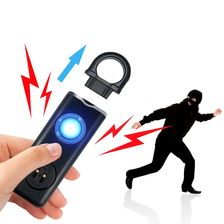Ultra-Loud 130 dB Siren – Compact LED Torch Safety Device – For Night-Walkers Students & Commuters Bowlift