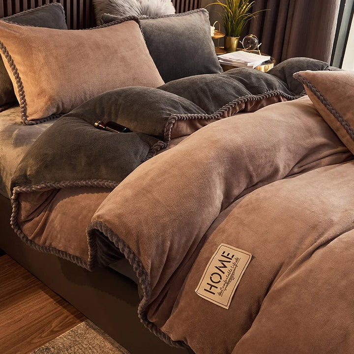 BowLift | Luxury Velvet Fleece Duvet Cover Set - PlushHaven