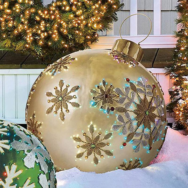 BowLift | Inflatable Christmas Ball Outdoor Decorated