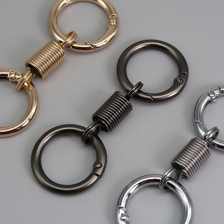 BowLift | Nordic Retro Spring Double Ring Keychain