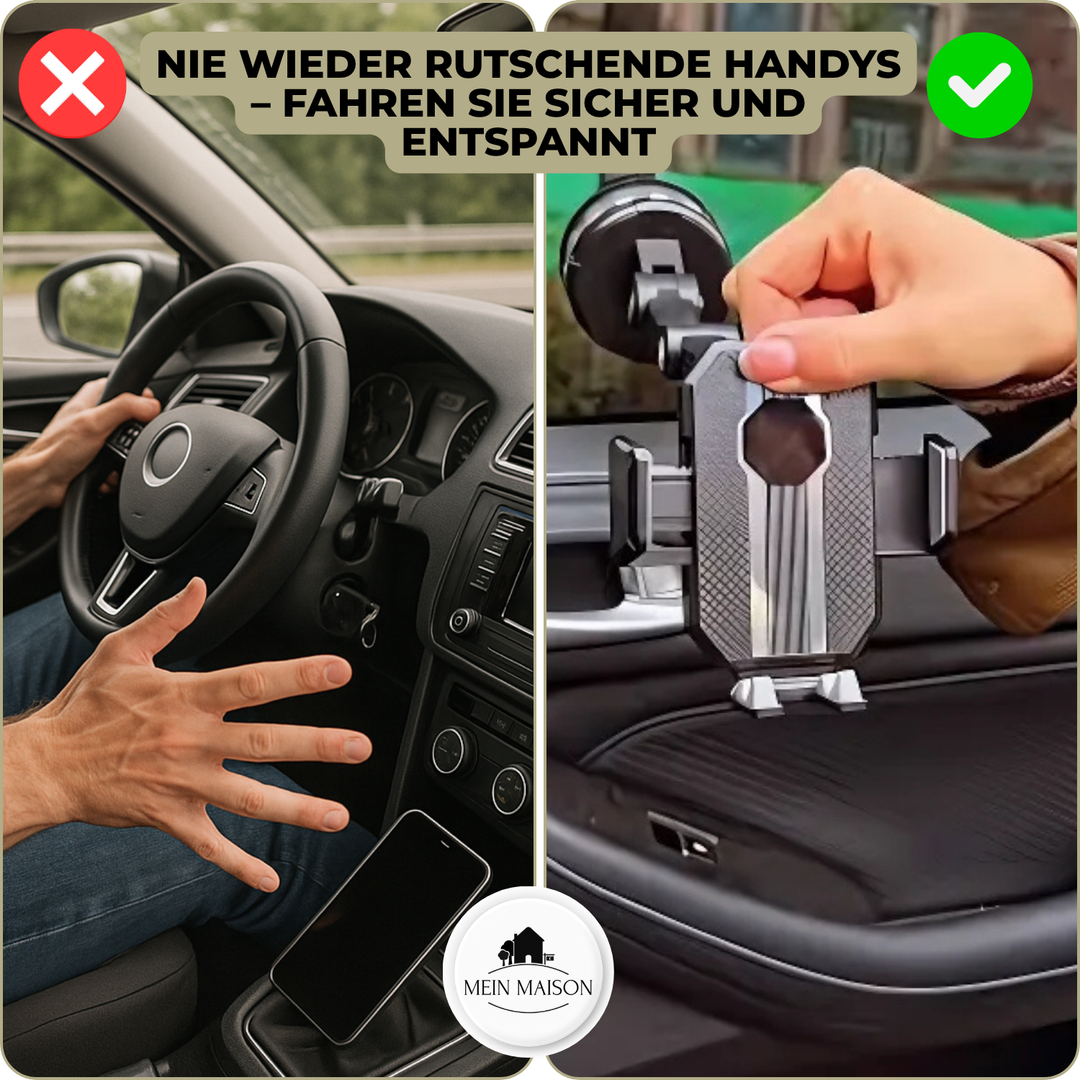 BowLift | Auto GripTech Handy Holder with Strong Suction Cup and 360° Rotation