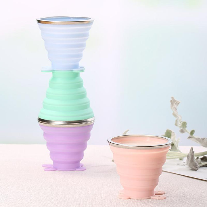 BowLift | Silicone foldable water glasses with lid