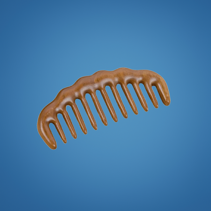 Tooth Hair Comb – Breakage-Free Detangling – Golden Sandalwood – Anti-Static – Gentle Scalp Massage – Healthy Shine Bowlift