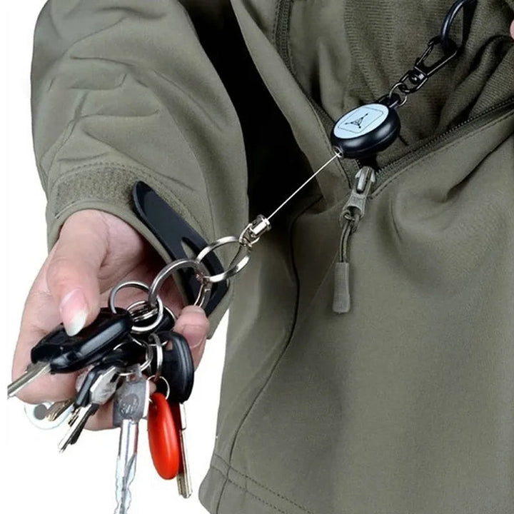Keychain with retractable wire rope (3 pieces) | Bowlift
