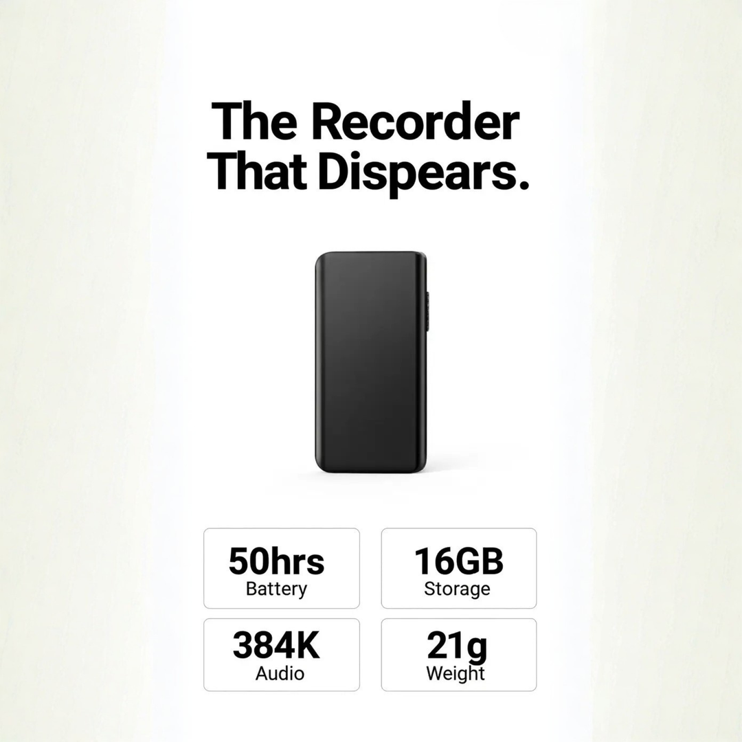 BowLift | Miniature Voice Recorder – Small, Discreet, and Powerful Audio Capture | Perfect for Stealth Recording and Voice Activation