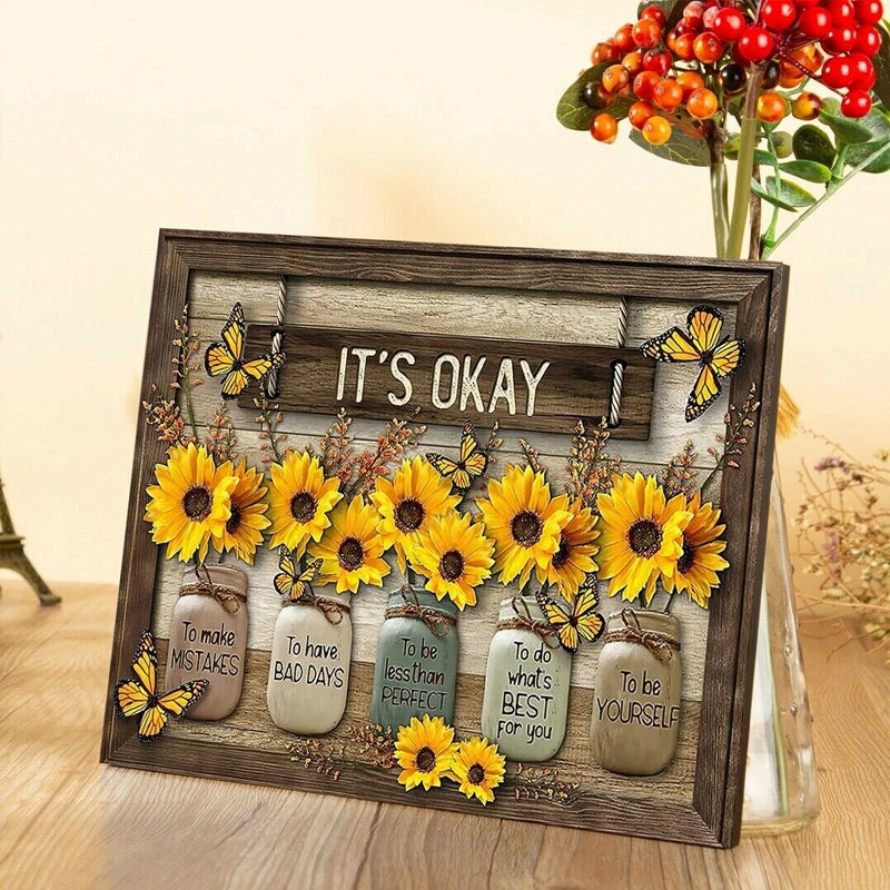 BowLift | Butterfly Sunflowers Wall Art