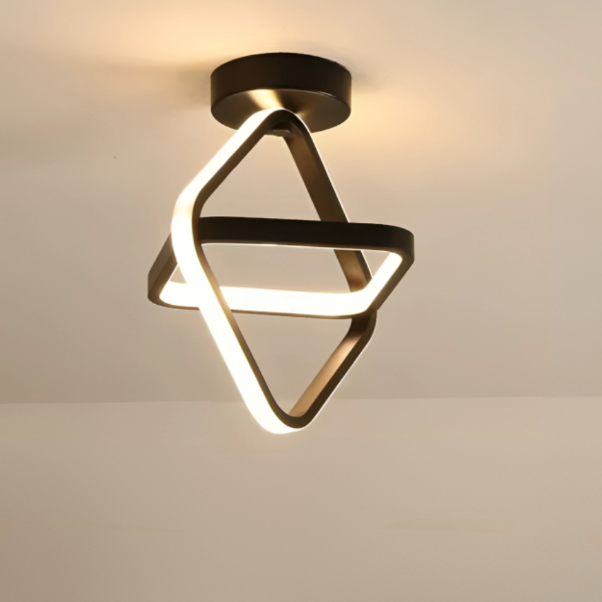 Modern LED Ceiling Lamp 18W | Creative Design with 2 Rings | Energy-Efficient Lighting for Living Room & Office 24 cm | Bowlift