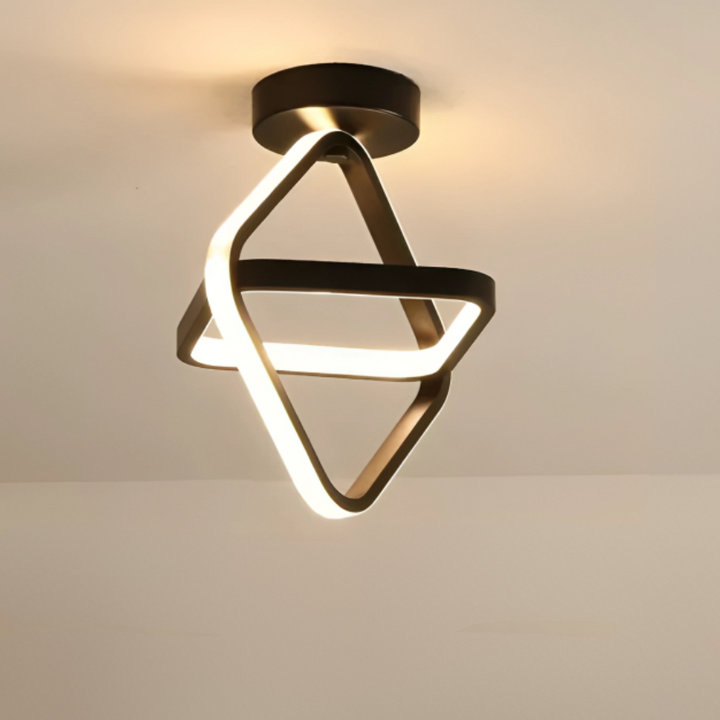 Modern LED Ceiling Lamp 18W | Creative Design with 2 Rings | Energy-Efficient Lighting for Living Room & Office 24 cm | Bowlift