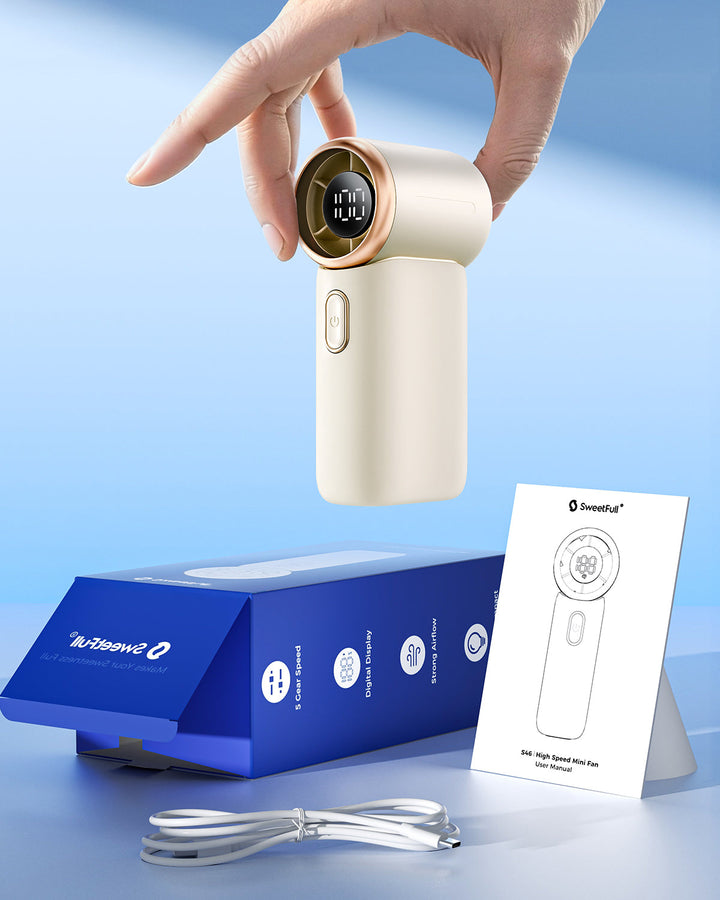 Portable Handheld Turbo Fan,High Speed Mini Fan | Bowlift
