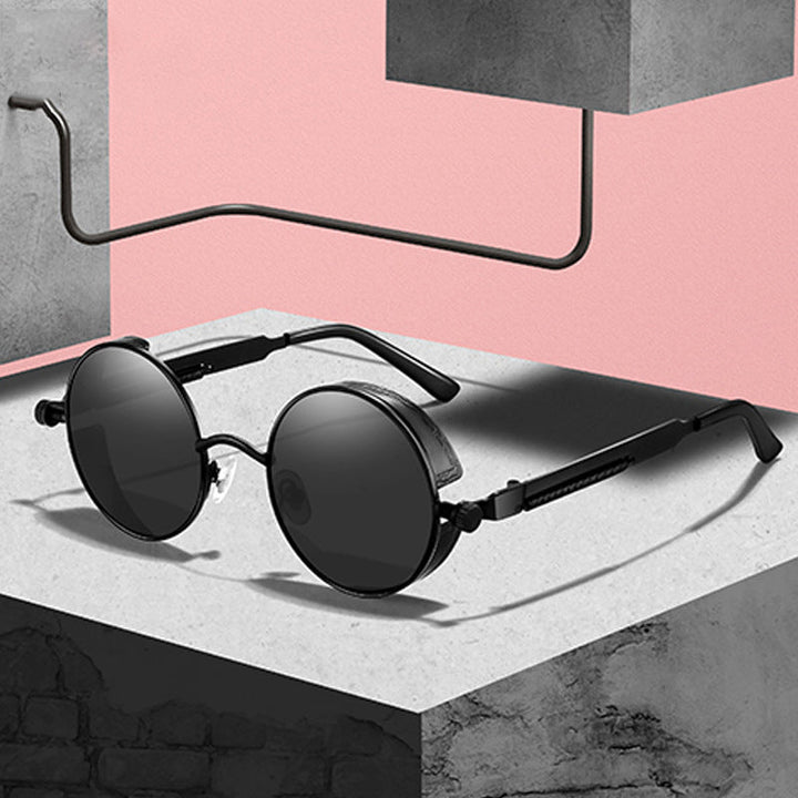 BowLift | Sunglasses Steampunk Round Lens Metal Frame Unisex Glasses