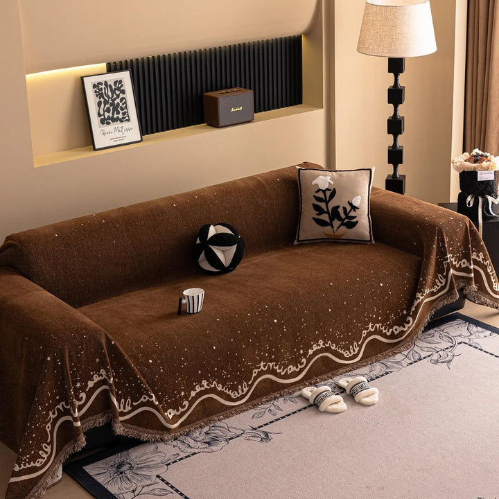 BowLift | Cursive Glittering Chenille Sofa Cover
