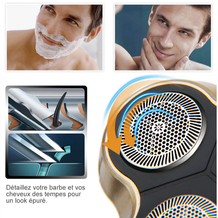 3-in-1 rechargeable multifunctional shaver for men | Bowlift