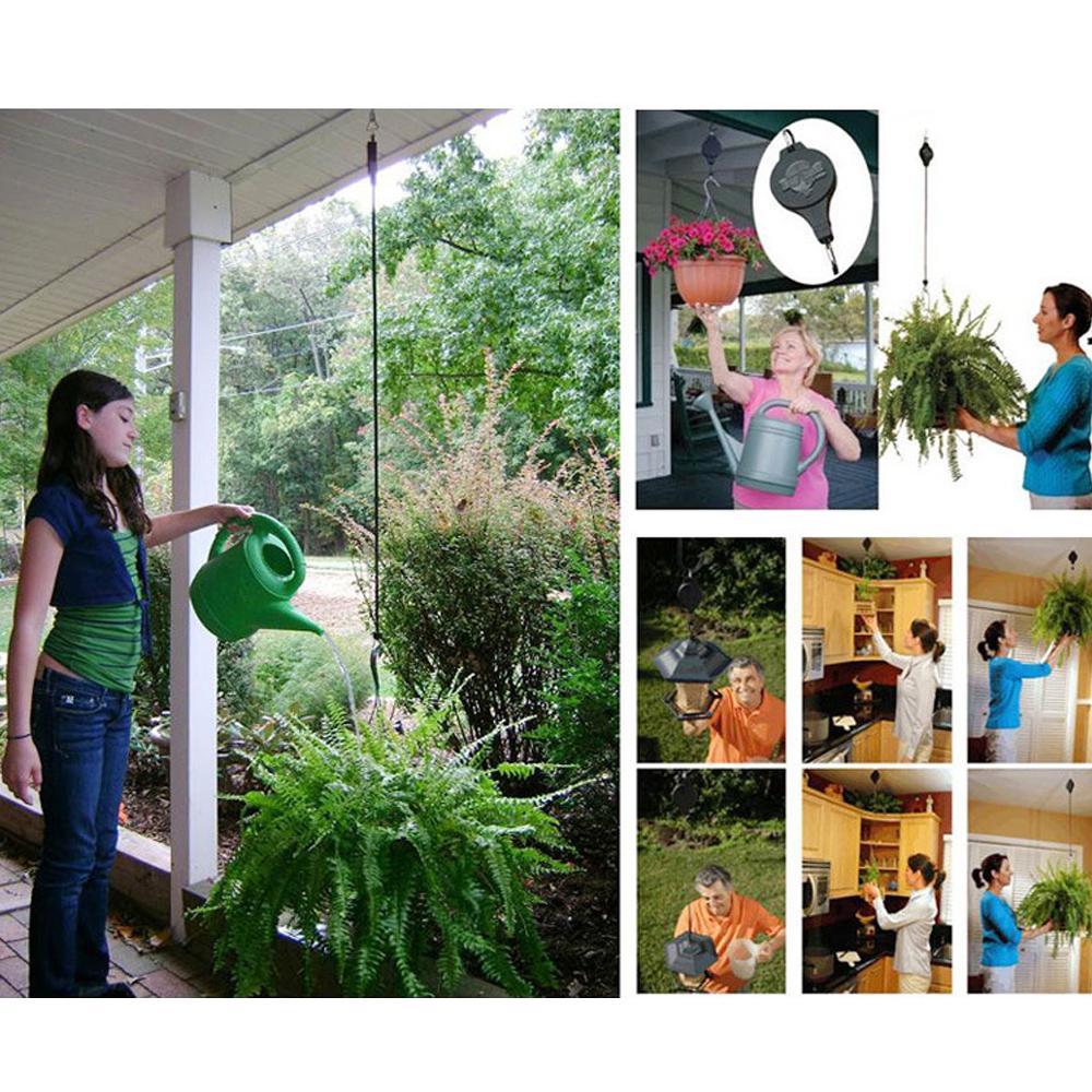 BowLift | Retractable Hook, Plant Pulley for Garden Pots and Bird Feeders