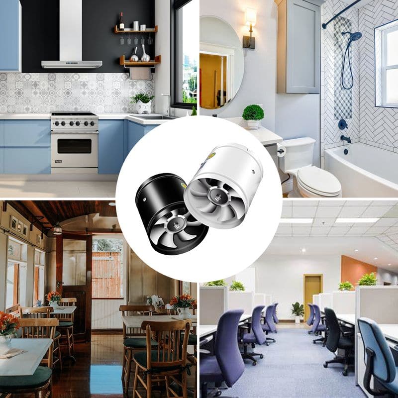 Powerful Silent Extractor Fan – Improve Air Quality and Remove Smoke and Odors for Kitchen and Office | Bowlift