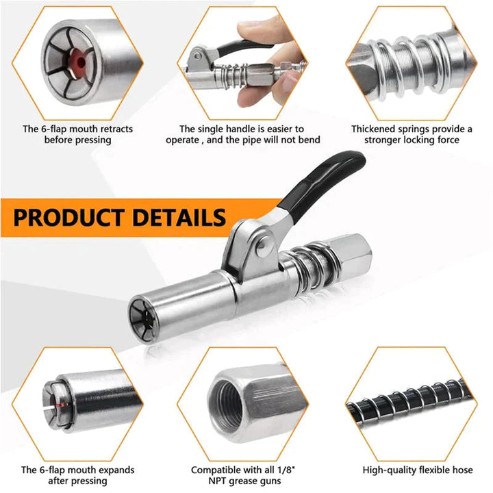 Strong lock on grease couplings | Bowlift