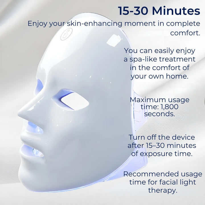 GlowSkin Pro LED Light Therapy Mask | Stimulates Collagen - Reduces Wrinkles - Improves Skin Texture - Soothes Redness Bowlift