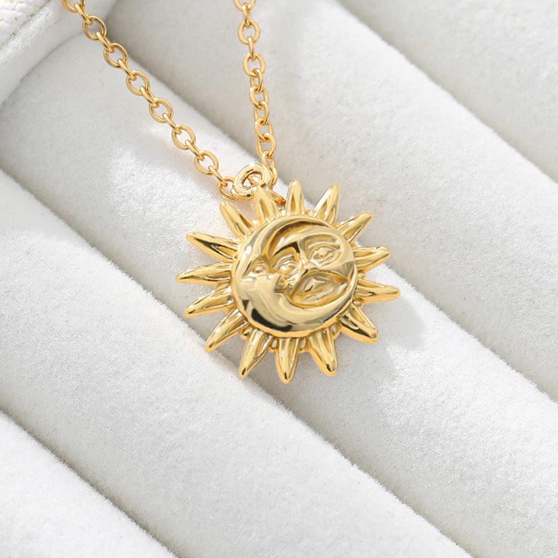 BowLift | Vintage Sun and Moon Stainless Steel Necklace
