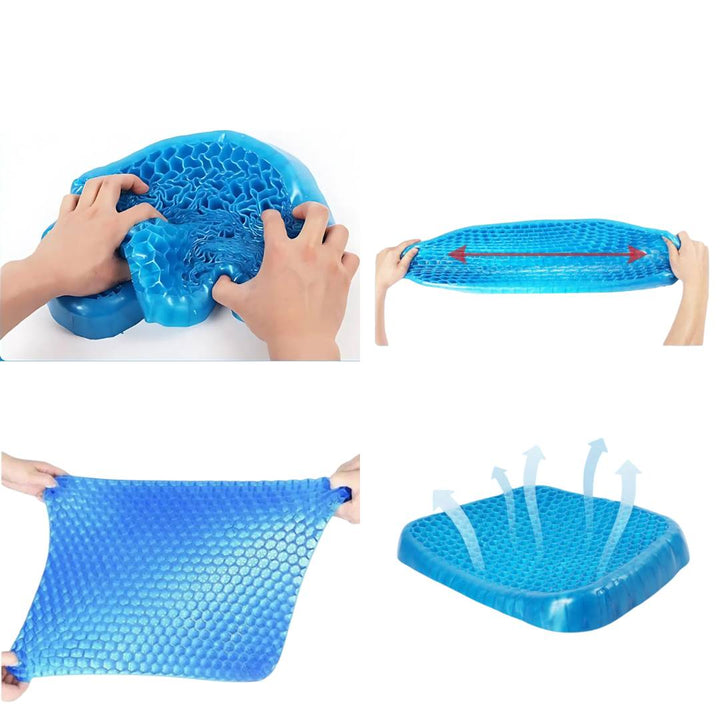 BowLift | Orthopedic Gel Seat Cushion for Pressure Relief, Tailbone Pain & Lower Back Support - Ideal for Office Chair, Car & Wheelchair Use