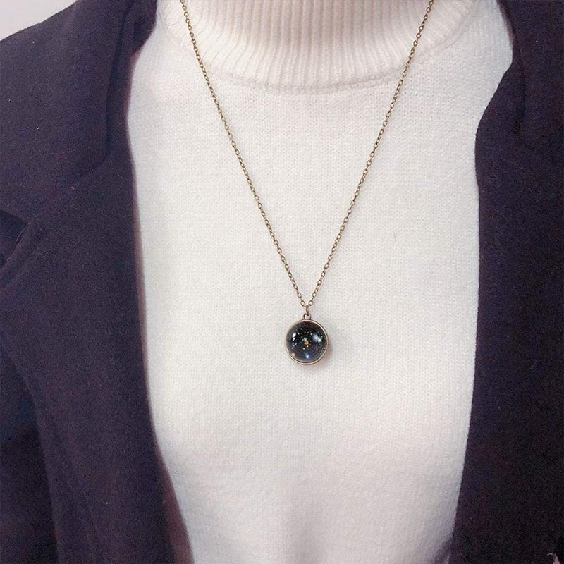 BowLift | Double-Sided Glass Galaxy Necklace