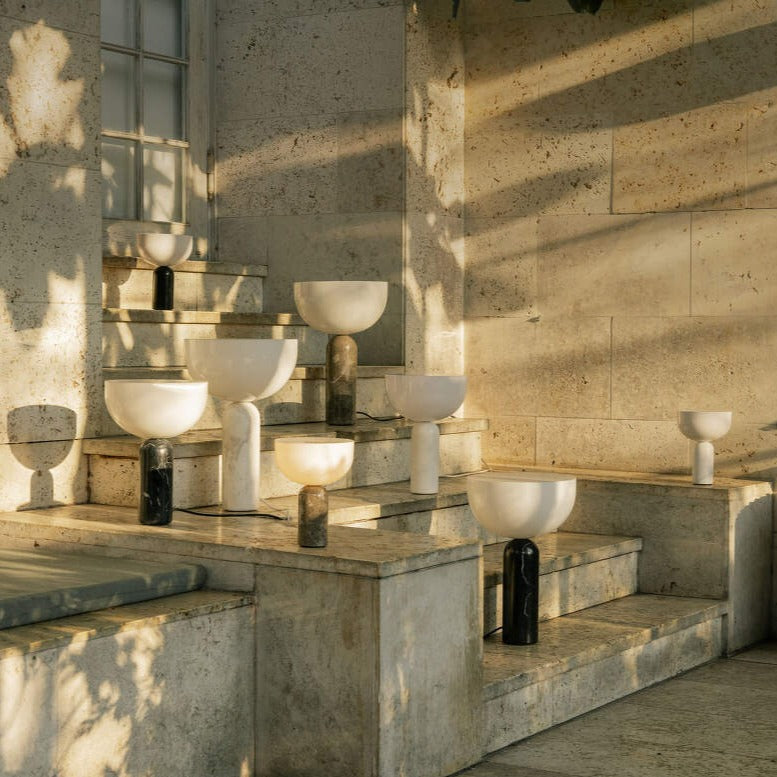 BowLift | MarbleLuxe Lamp - Luxurious Marble Table Lamp with Golden Accents