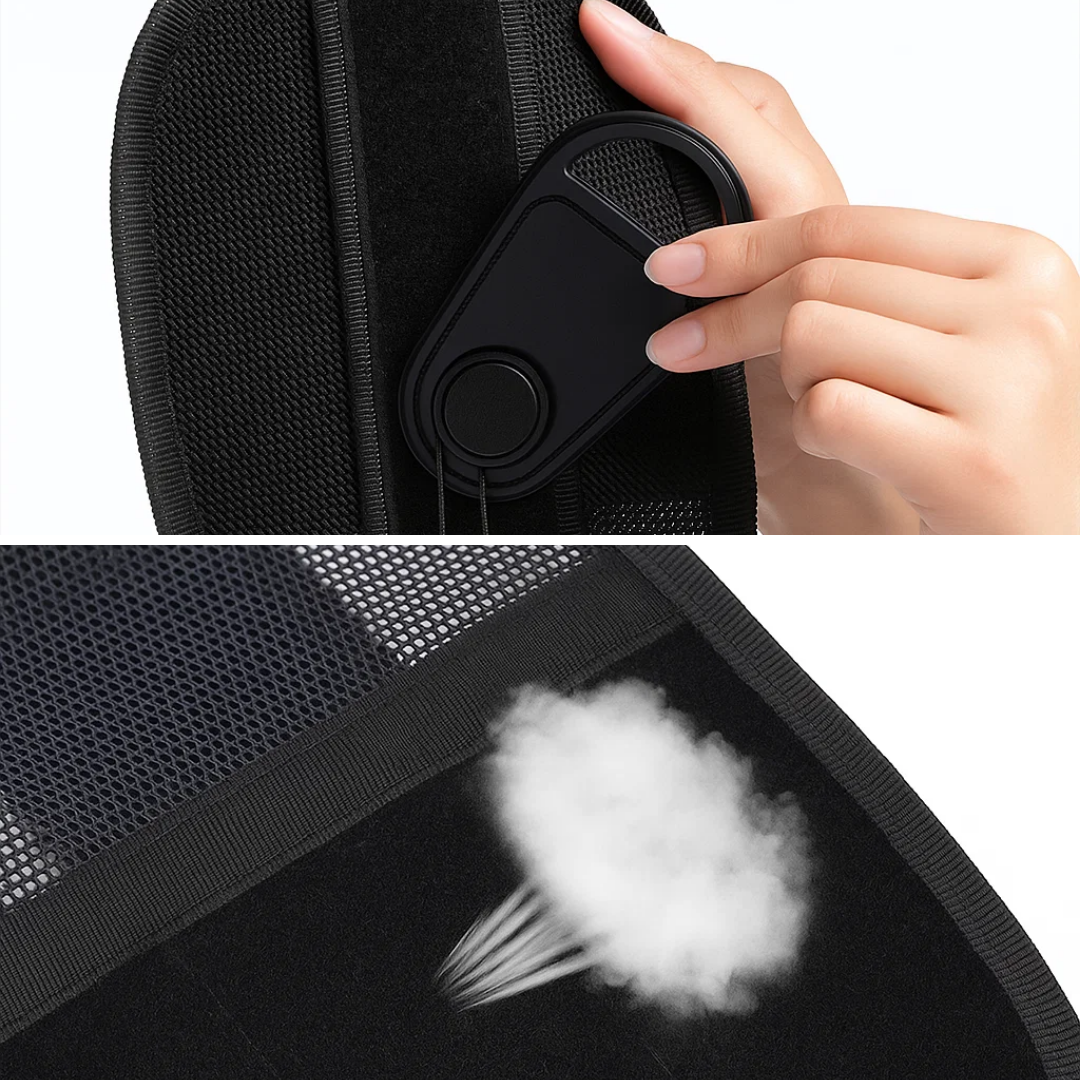 Lower Back Pain Relief – Breathable Mesh & Adjustable Fit – Improves Posture for Office & Everyday Comfort Bowlift